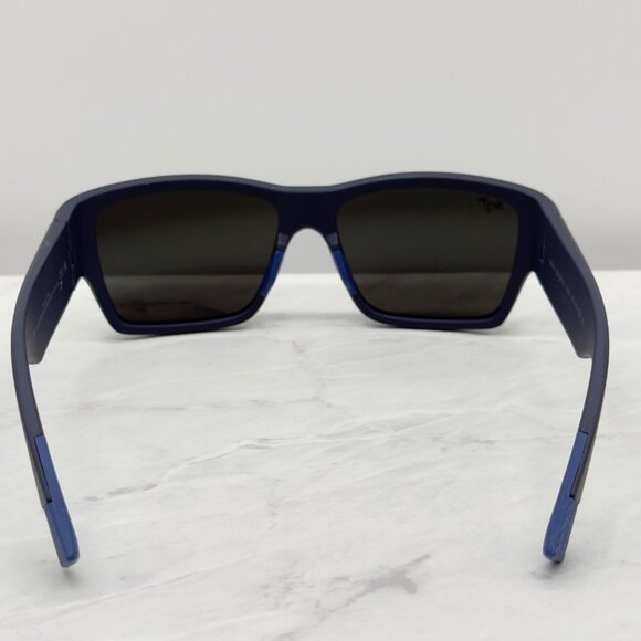 Maui Jim Kaolu MJ0641S-003 Square Sunglasses Blue Wrap Polarized Grey Lens Sport - Picture 5 of 9